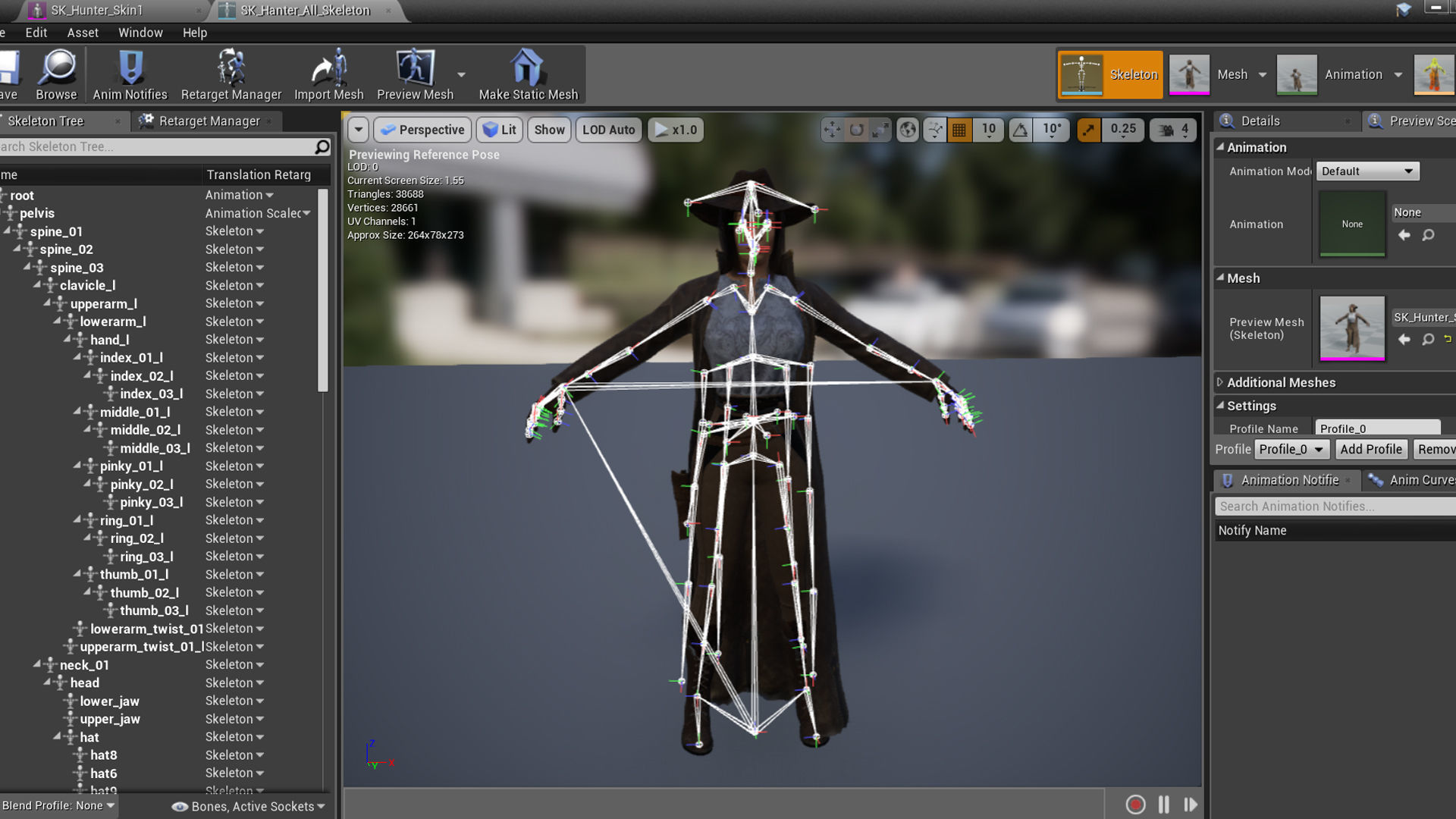 Girl hunter Free low-poly 3D model_23