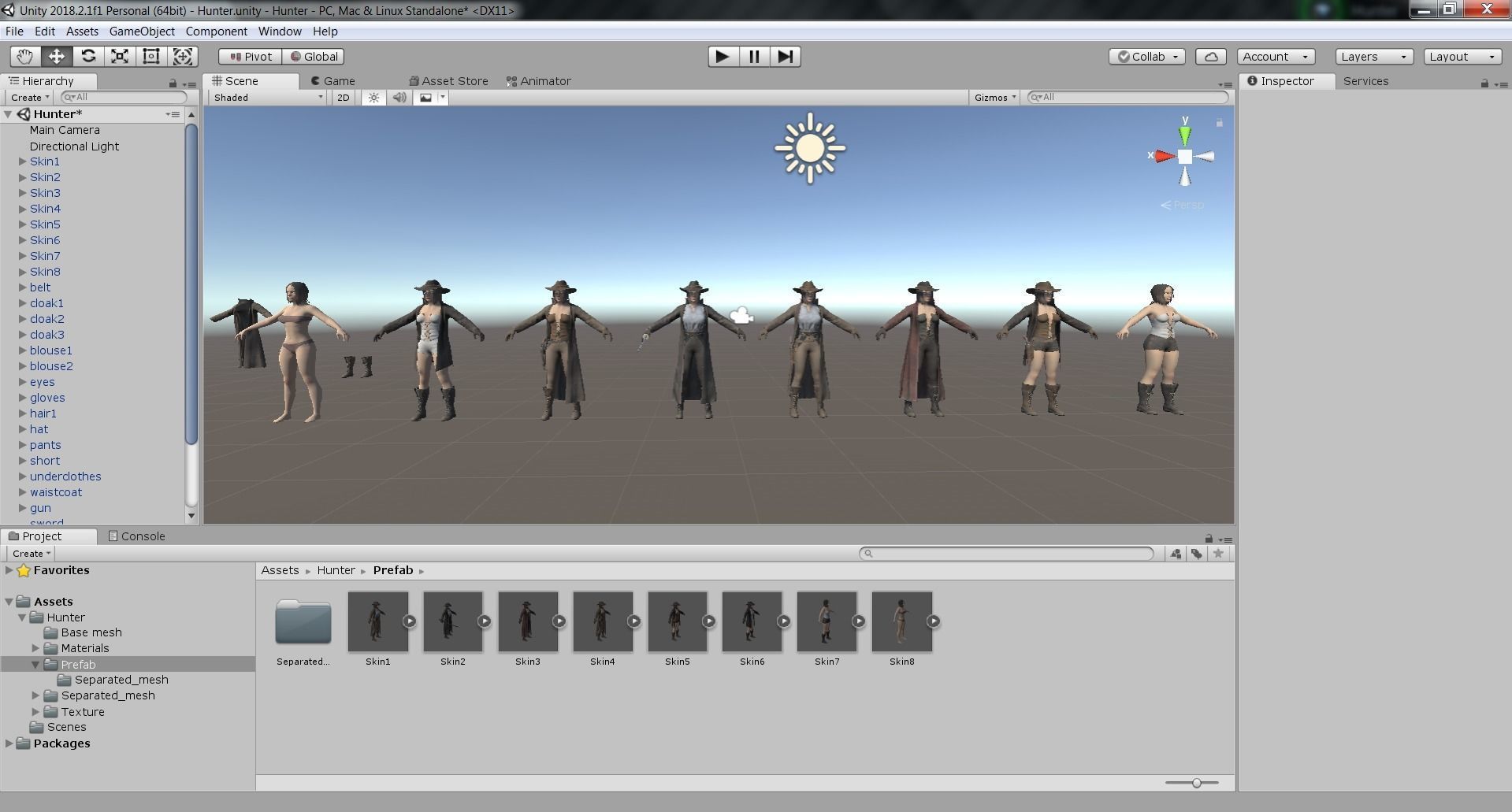 Girl hunter Free low-poly 3D model_25