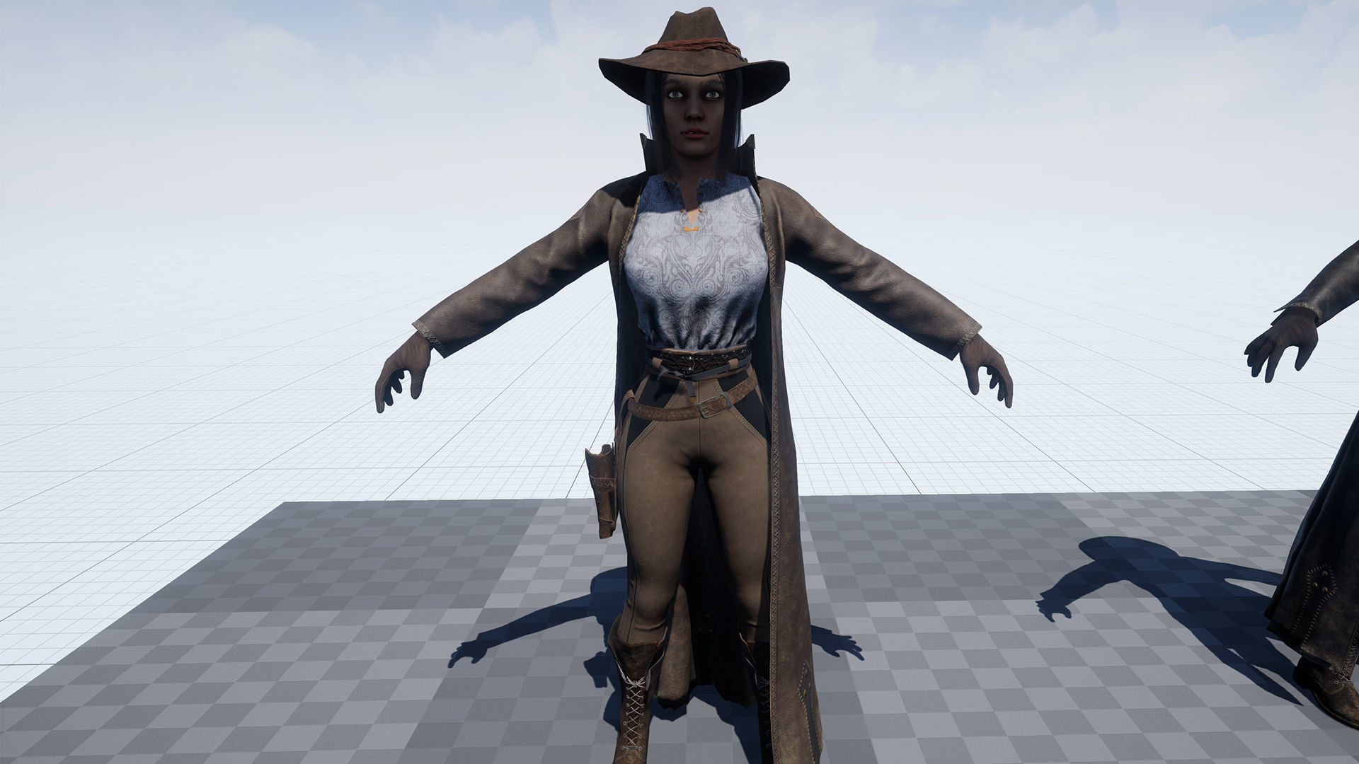 Girl hunter Free low-poly 3D model_22