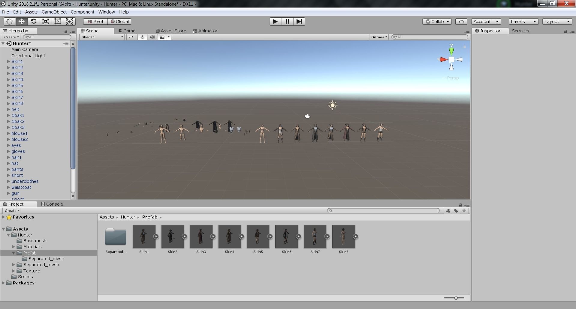 Girl hunter Free low-poly 3D model_24