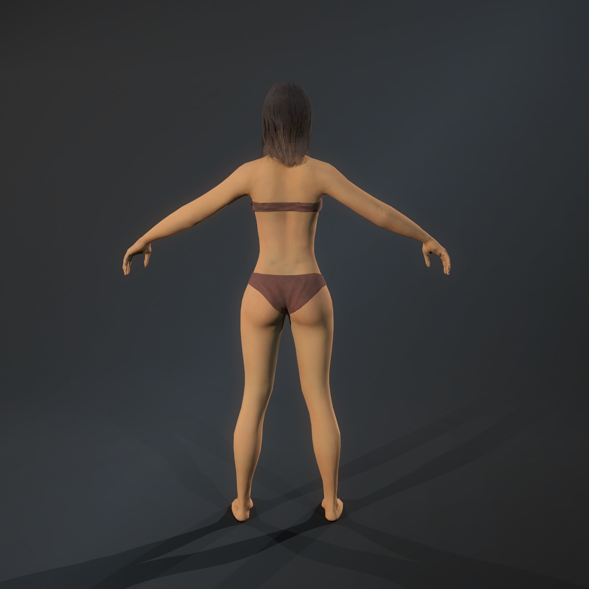 Girl hunter Free low-poly 3D model_15