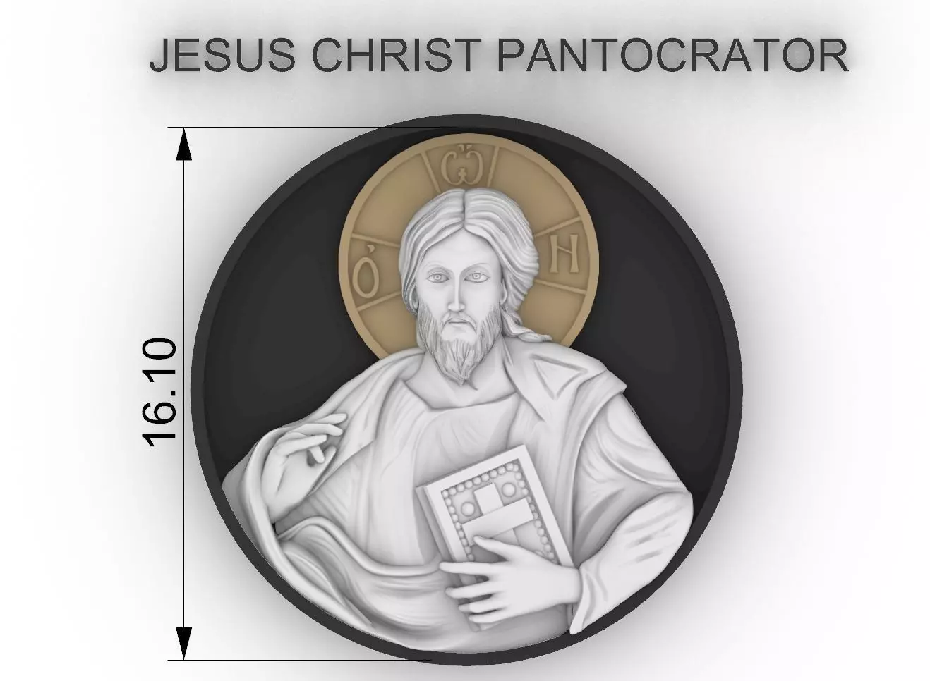 JESUS CHRIST PANTOCRATOR ORTHODOX  3D print model_0