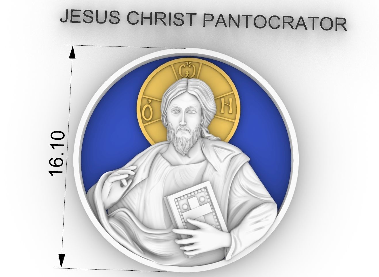 JESUS CHRIST PANTOCRATOR ORTHODOX  3D print model_5