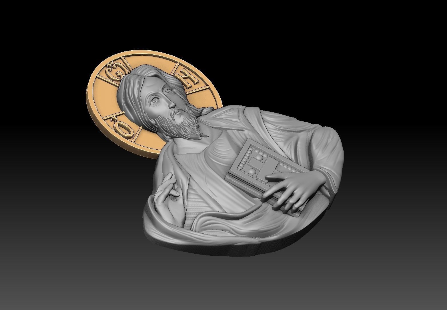 JESUS CHRIST PANTOCRATOR ORTHODOX  3D print model_4