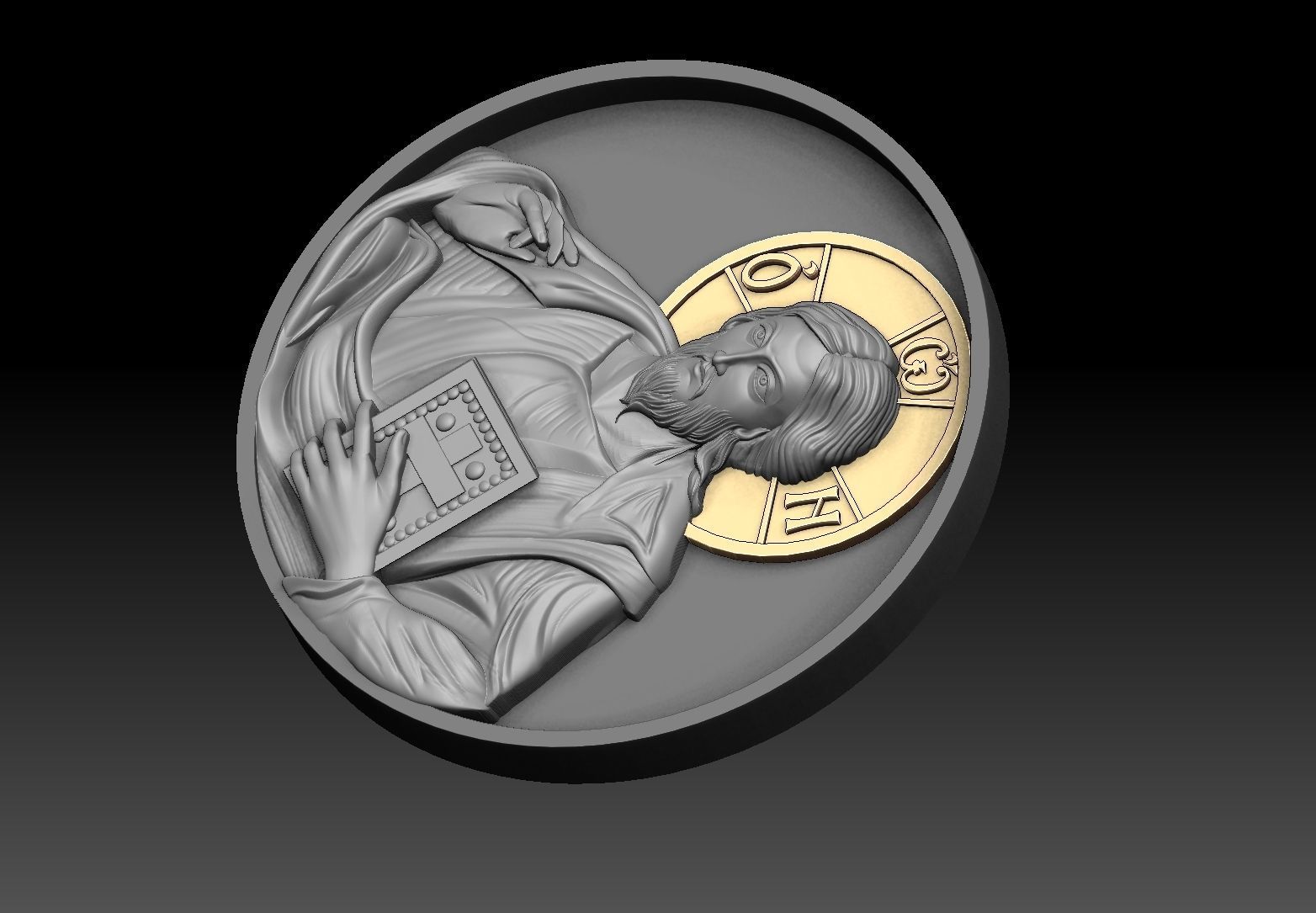 JESUS CHRIST PANTOCRATOR ORTHODOX  3D print model_2
