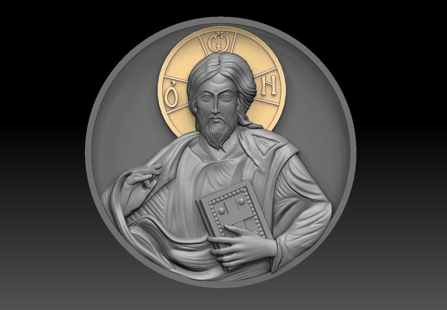 JESUS CHRIST PANTOCRATOR ORTHODOX  3D print model_1