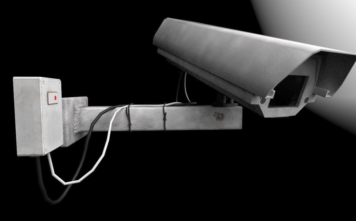 CCTV CAMERA Low-poly 3D model_16