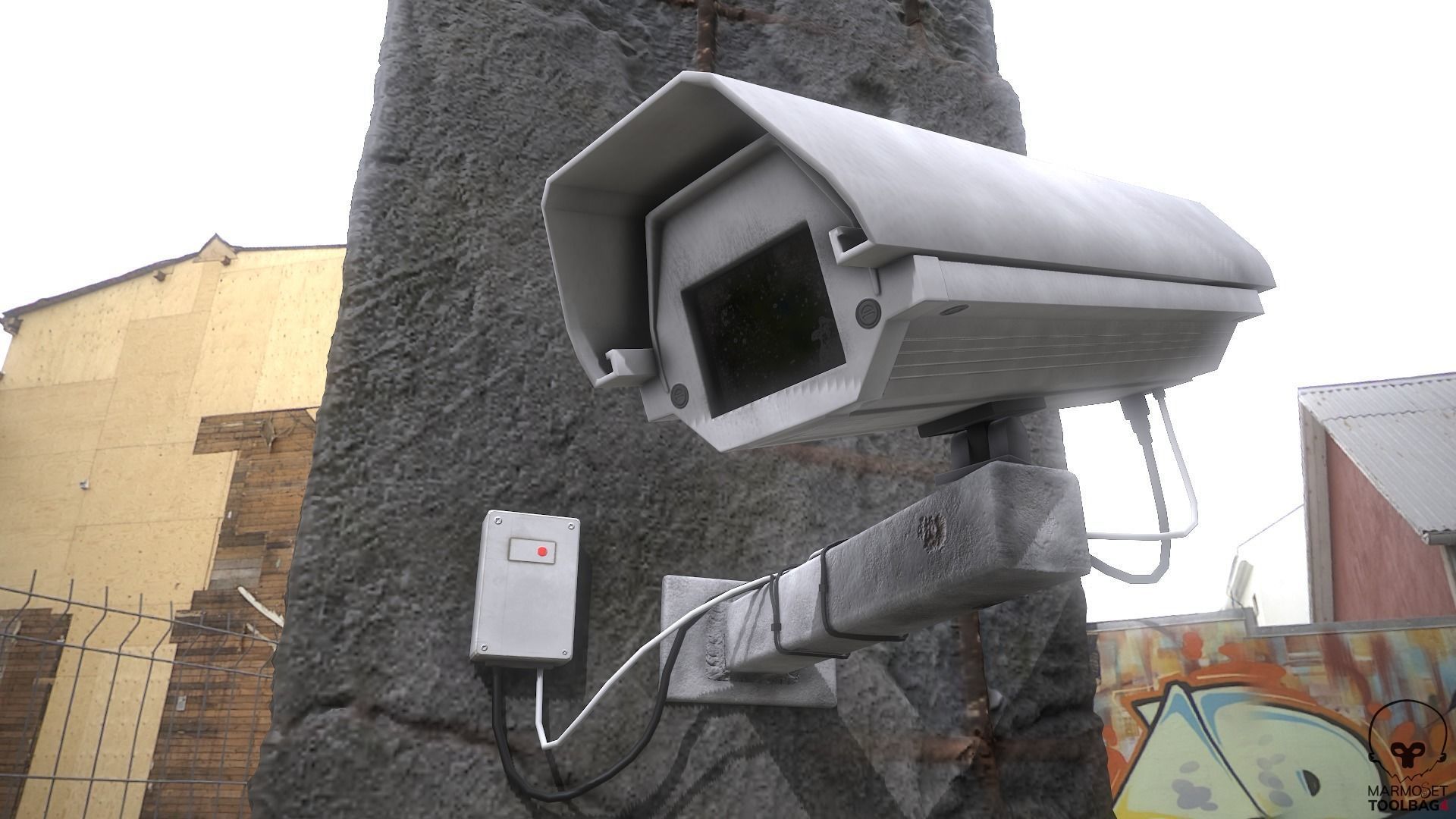 CCTV CAMERA Low-poly 3D model_1