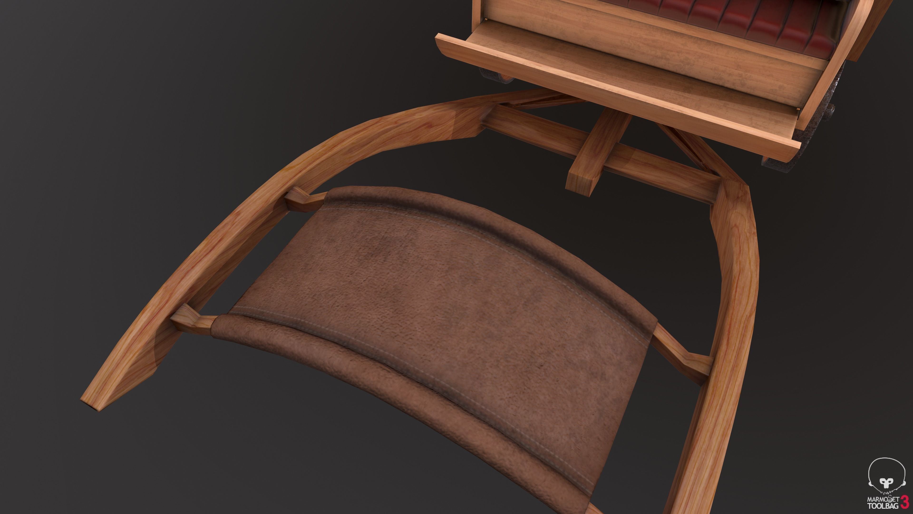 Peddler Cart Low-poly 3D model_12