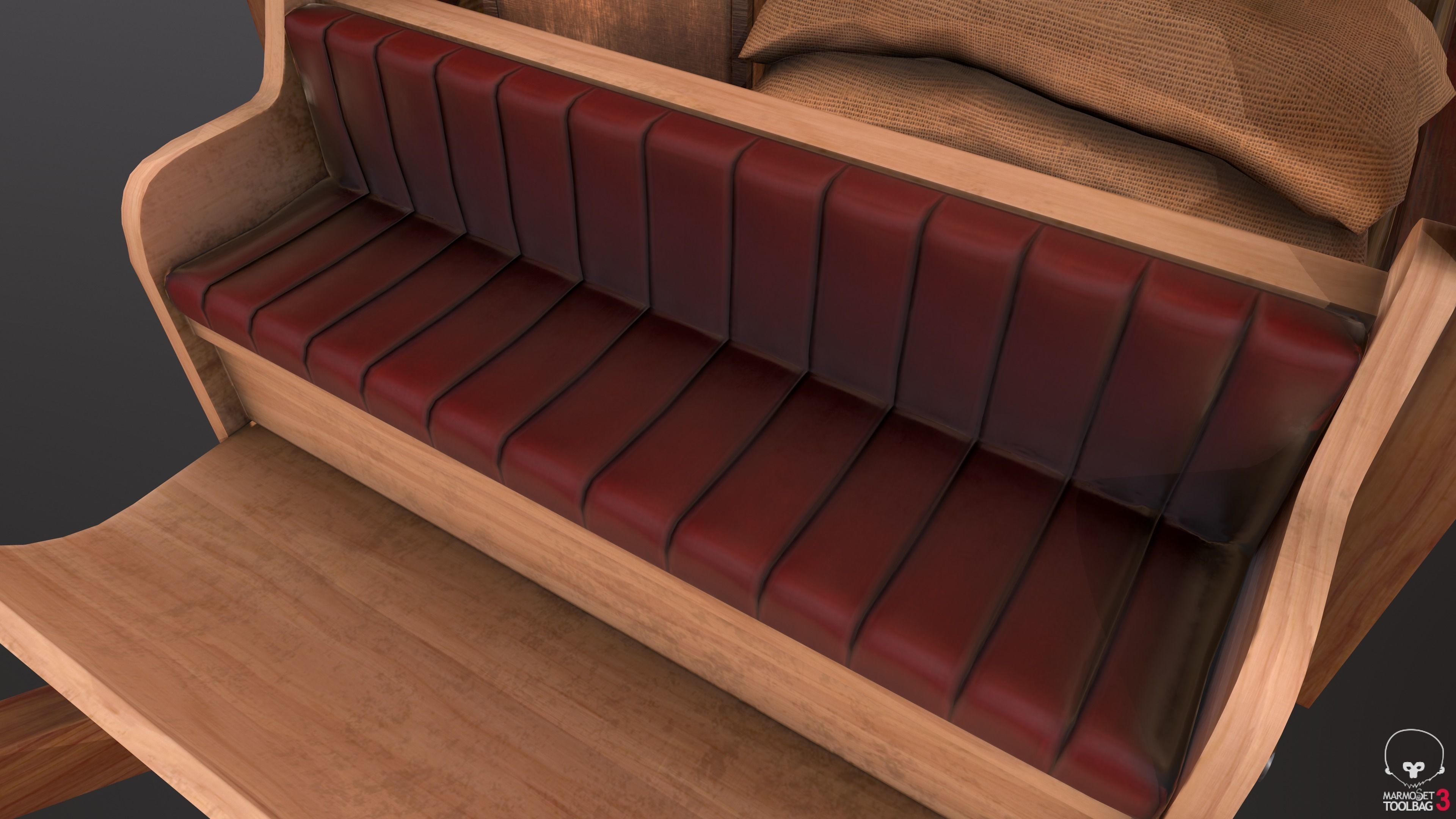 Peddler Cart Low-poly 3D model_11