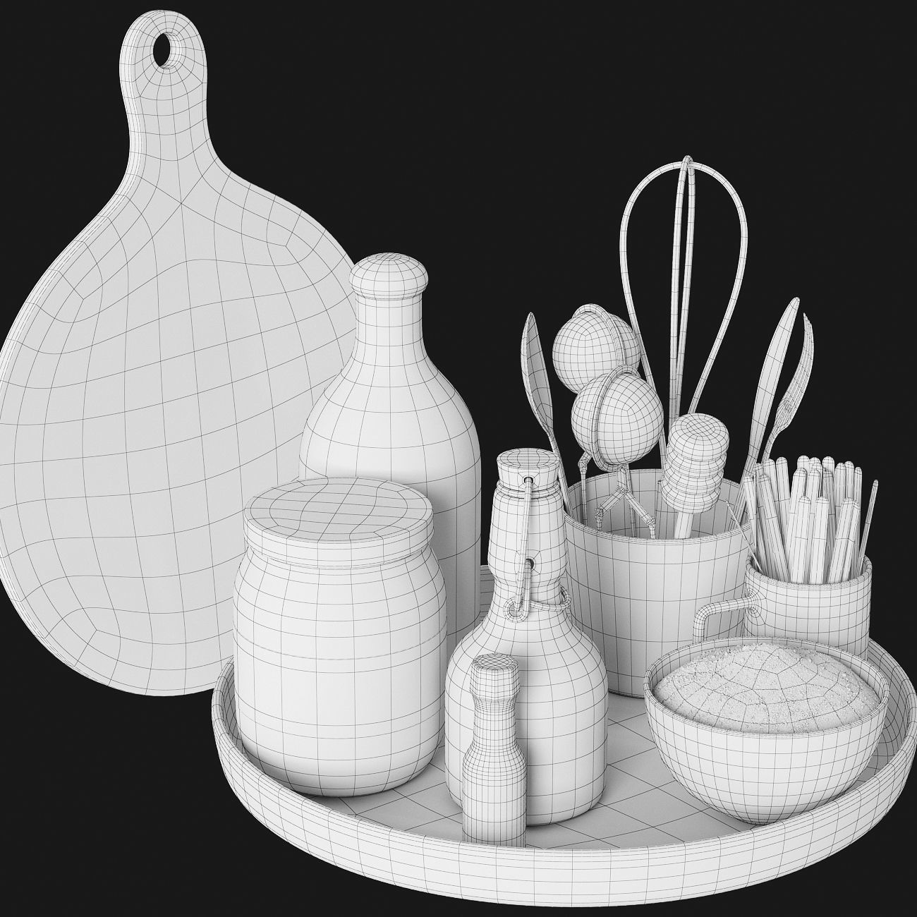 Kitchen Decoration set 3D model_7