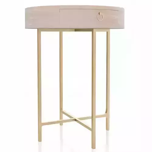 Graydon Shagreen Round Bedside Table 3d model