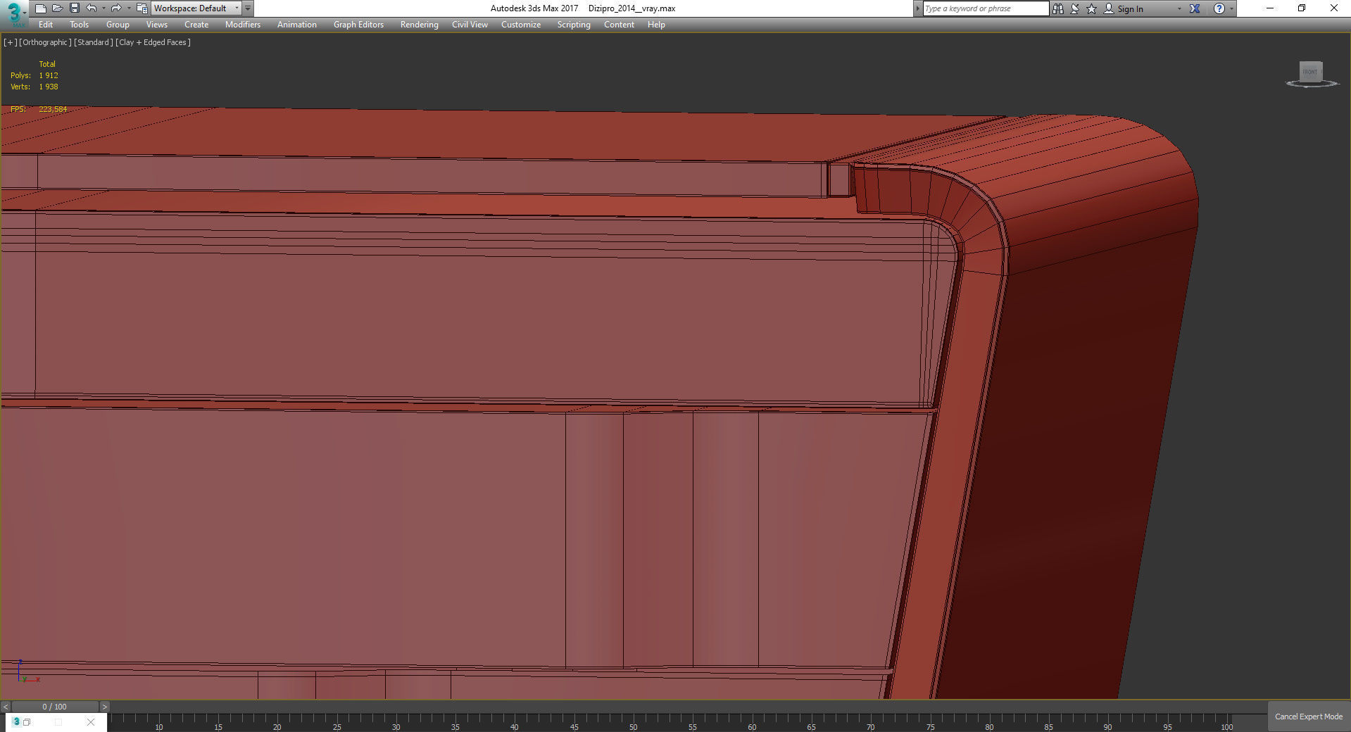 Turri MELTING LIGHT Bedside table 3d model Low-poly 3D model_4