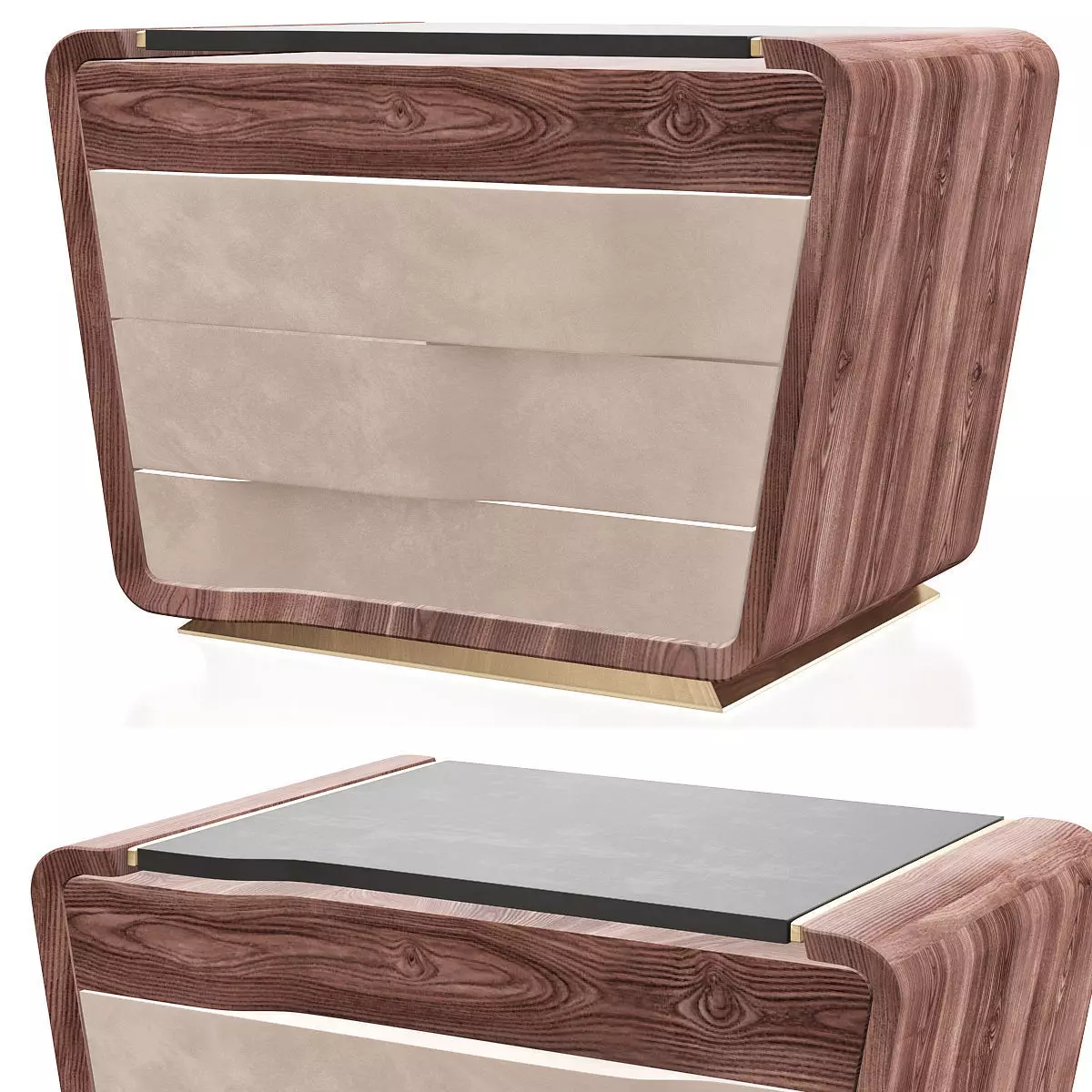 Turri MELTING LIGHT Bedside table 3d model Low-poly 3D model_0