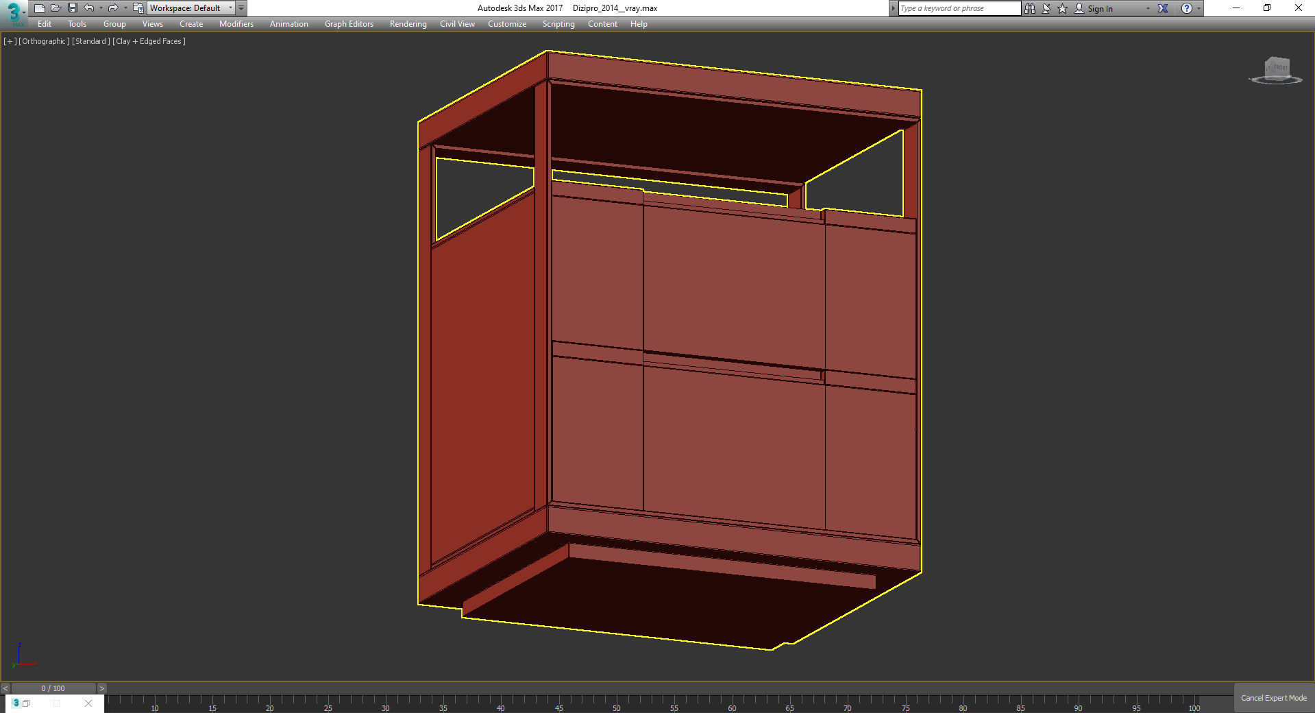 BANNING BEDSIDE TABLE 3d model Low-poly 3D model_3