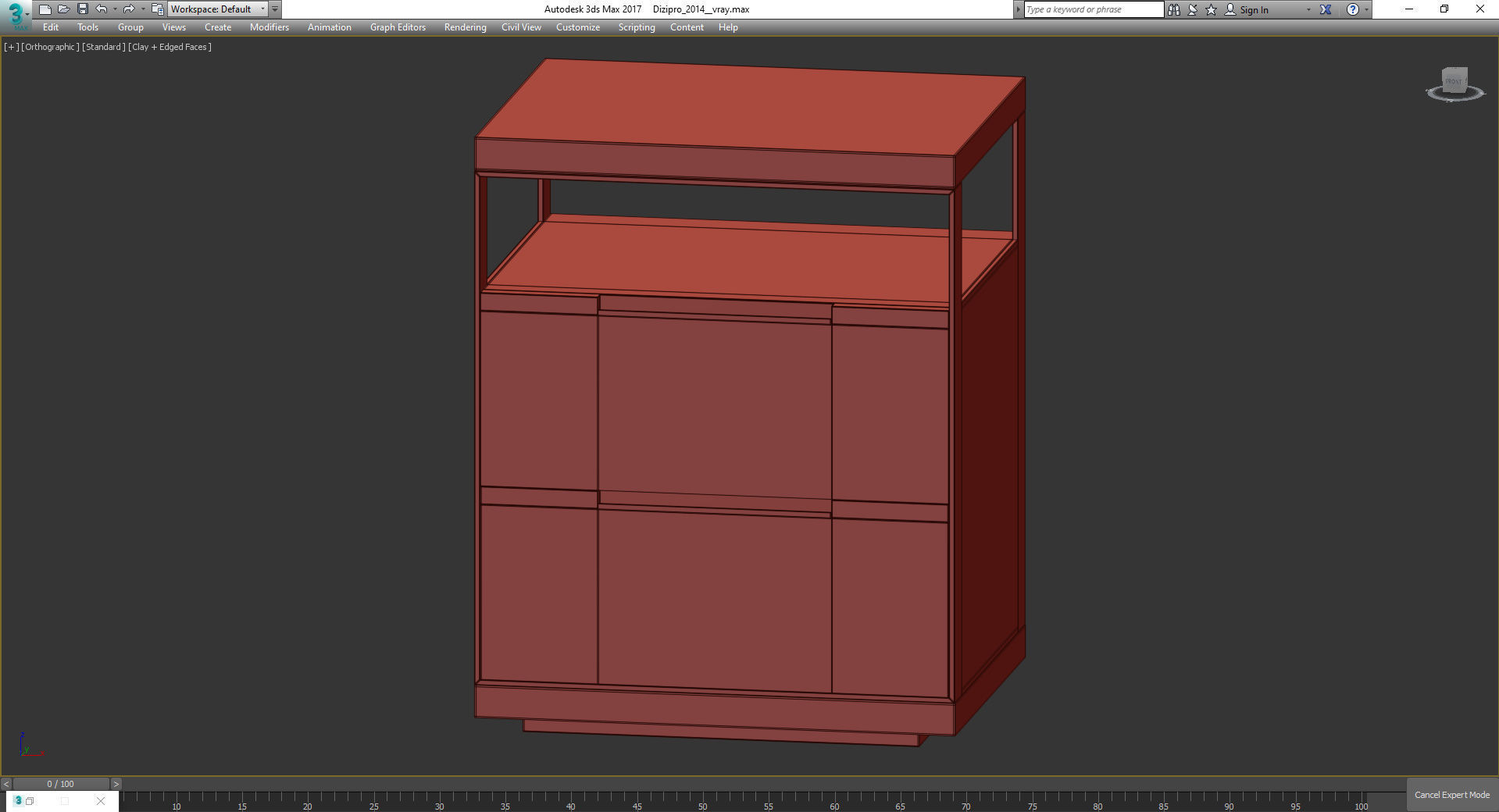 BANNING BEDSIDE TABLE 3d model Low-poly 3D model_2