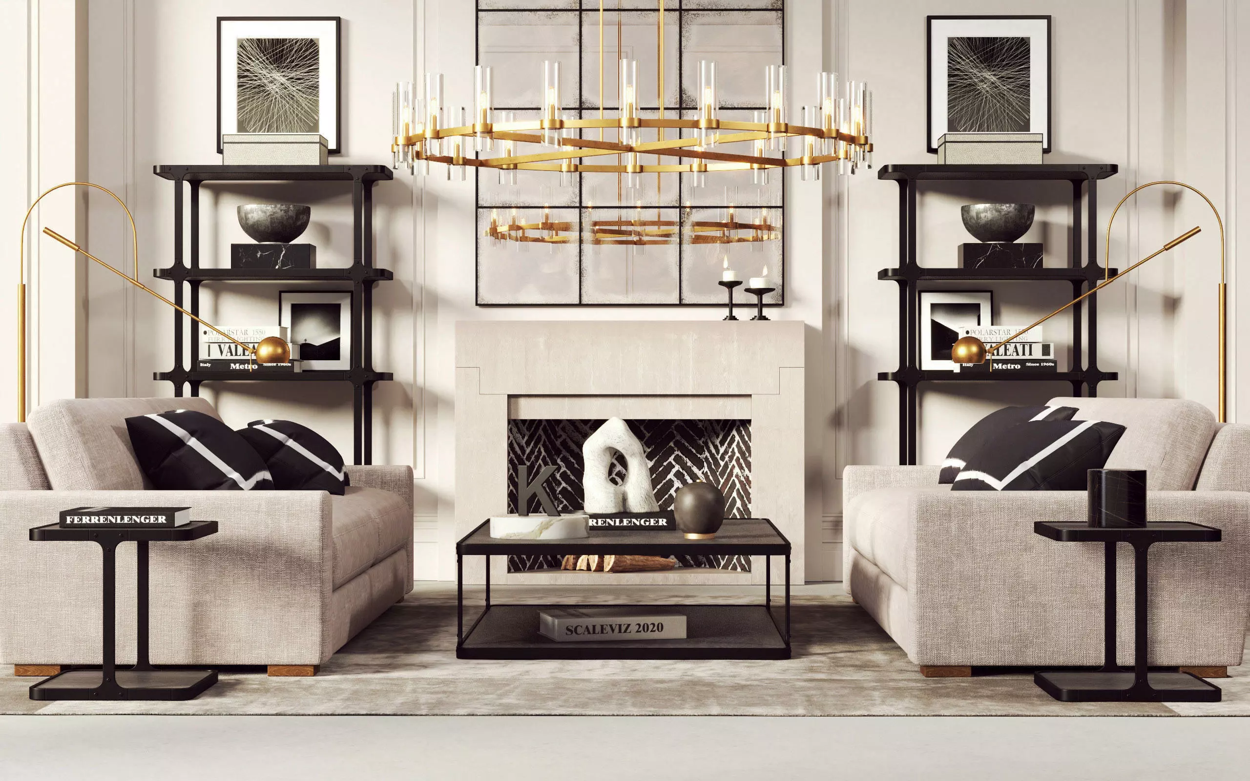 Modern Living Room 212 3D model