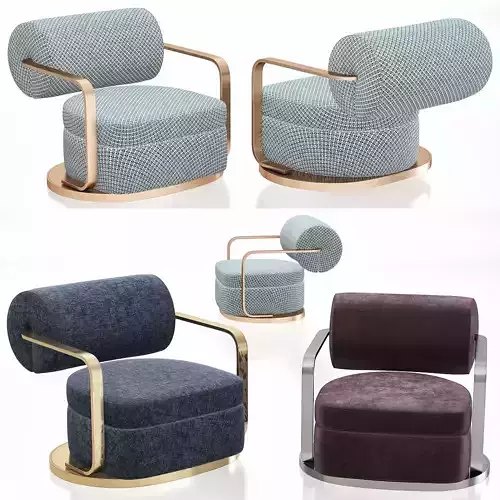 RARE Milo Baughman Thayer Coggin Lounge Rocking Chair 3d model