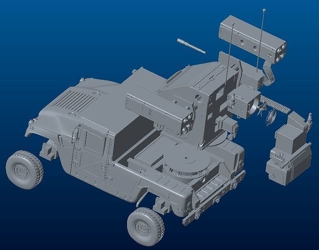 AN-TWQ-1 Avenger - HMMWV M1097A2 3D print model 7