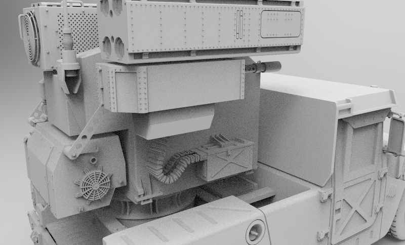 AN-TWQ-1 Avenger - HMMWV M1097A2 3D print model_5