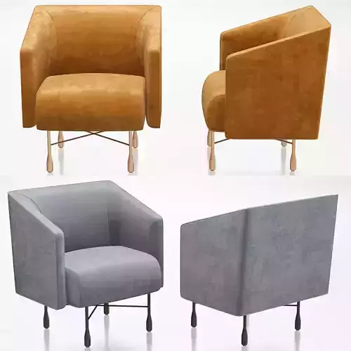 Bijoux Lounge Chair 3d model