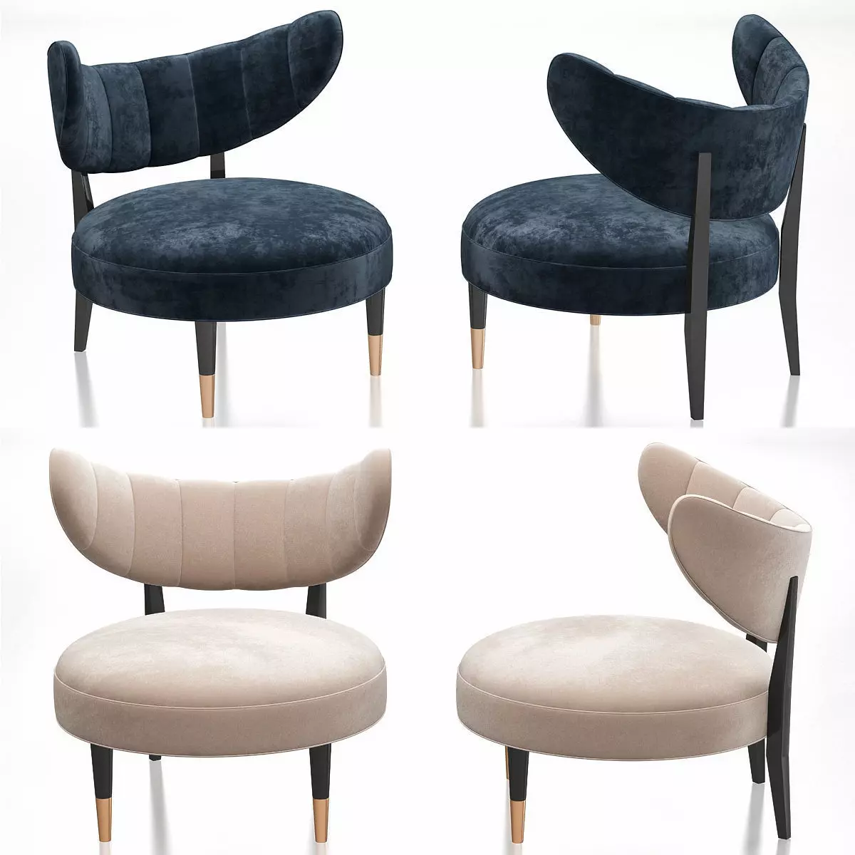 Rue Side Chair 3d model Low-poly 3D model_0