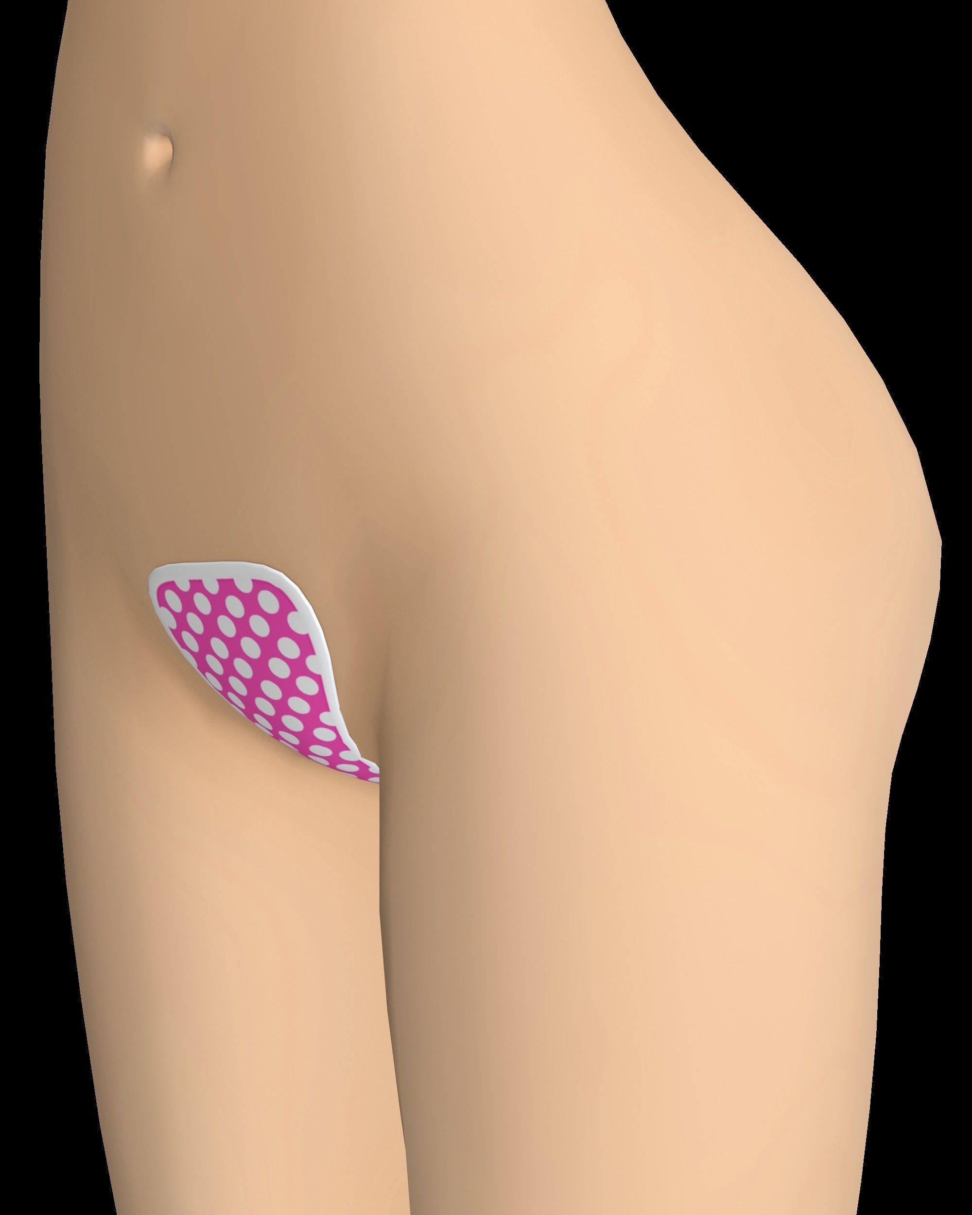Alisa Toon Girl Low-poly 3D model_12