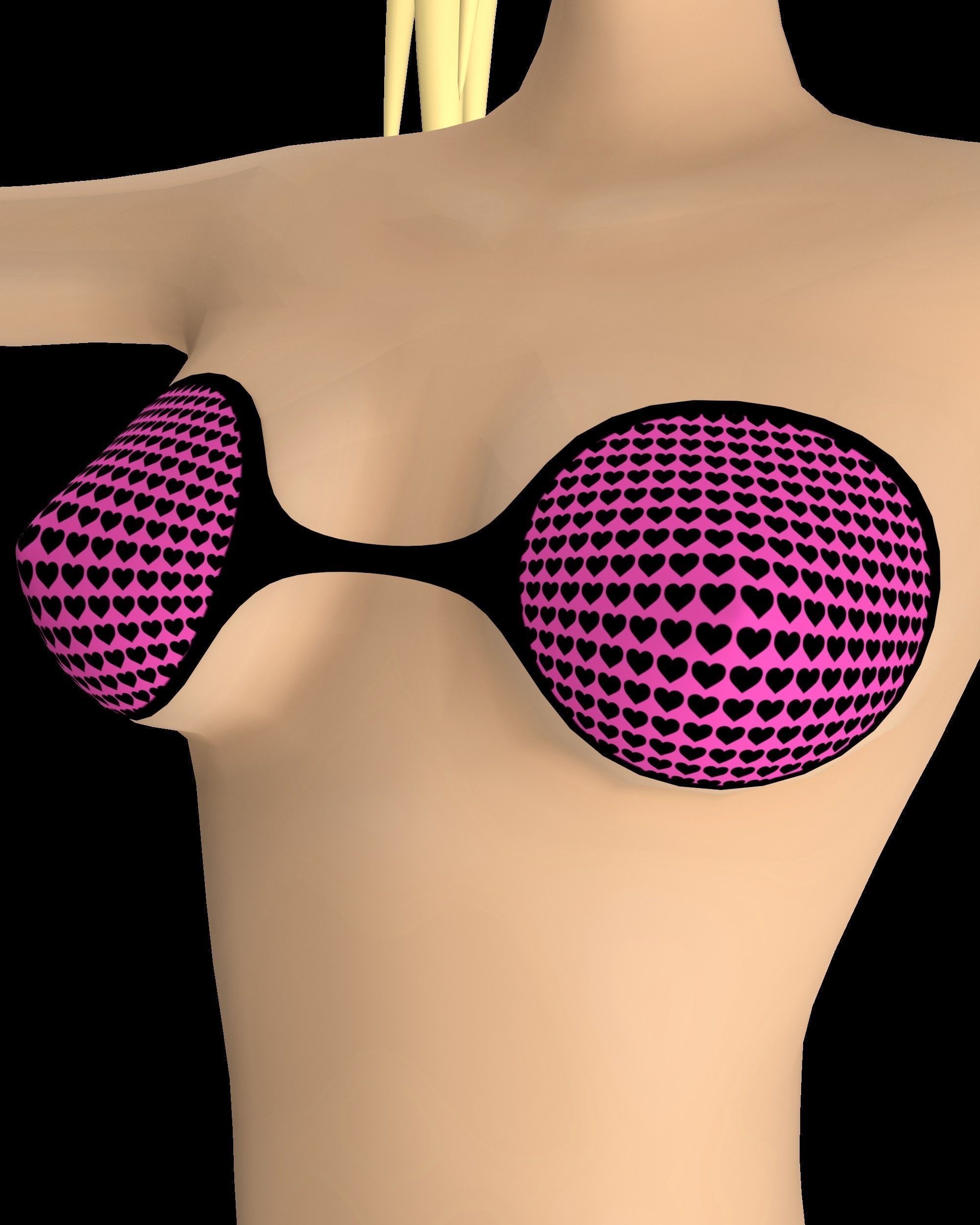Alisa Toon Girl Low-poly 3D model_21