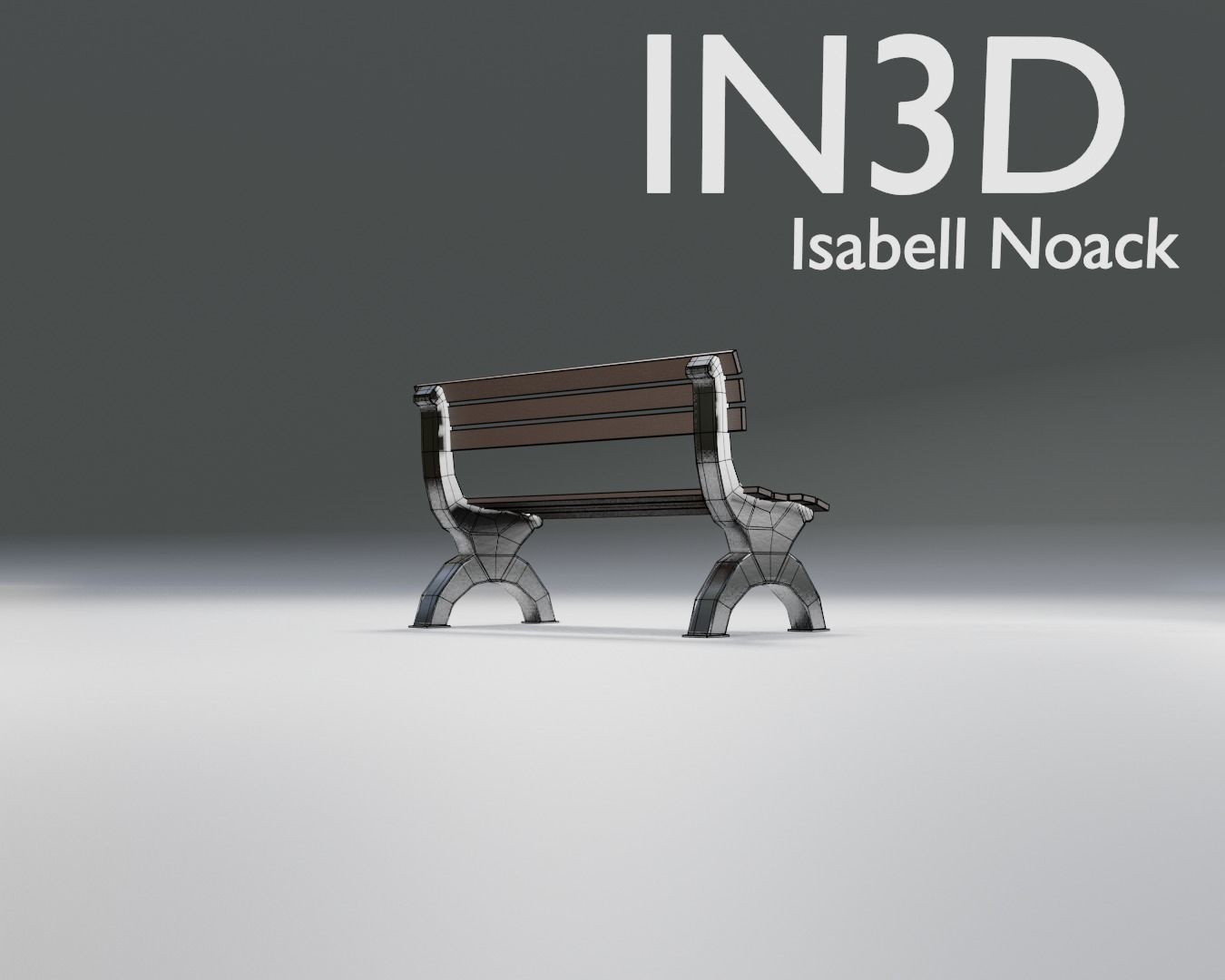 bench - sci-fi theme - modern  Low-poly 3D model_10