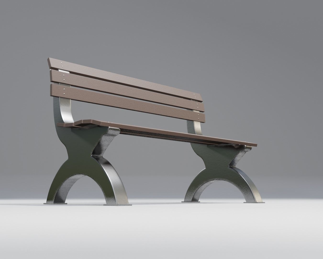 bench - sci-fi theme - modern  Low-poly 3D model_8