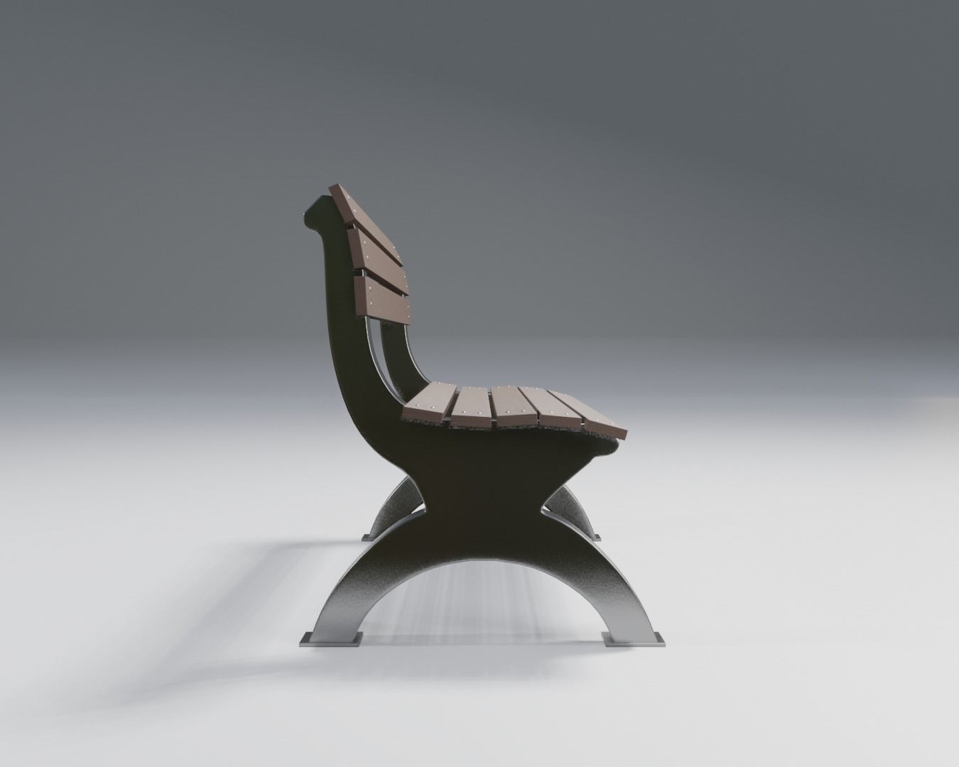 bench - sci-fi theme - modern  Low-poly 3D model_6