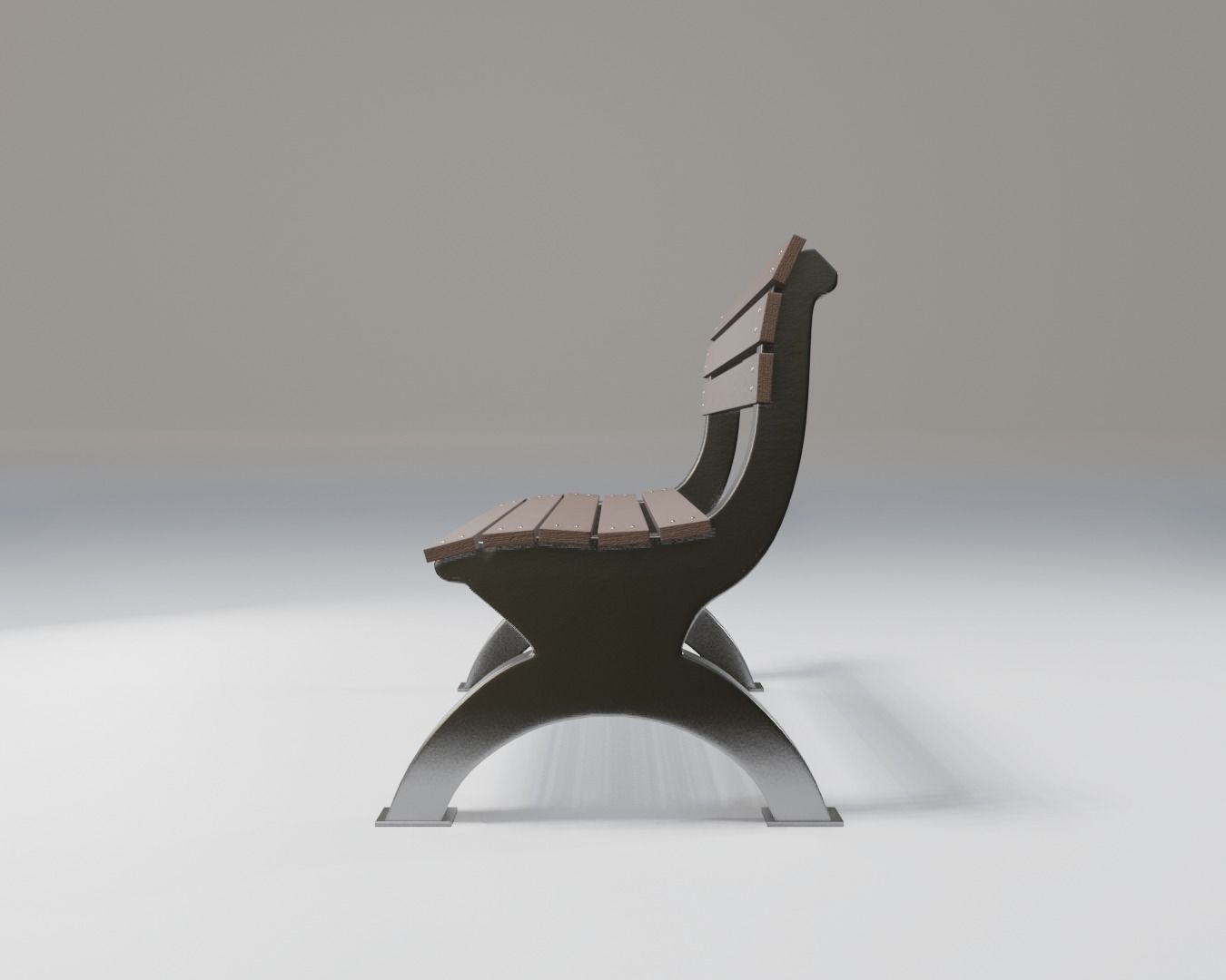 bench - sci-fi theme - modern  Low-poly 3D model_4