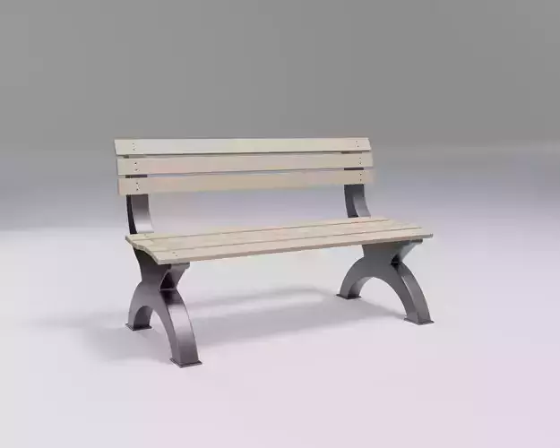 bench - metallic - modern 
