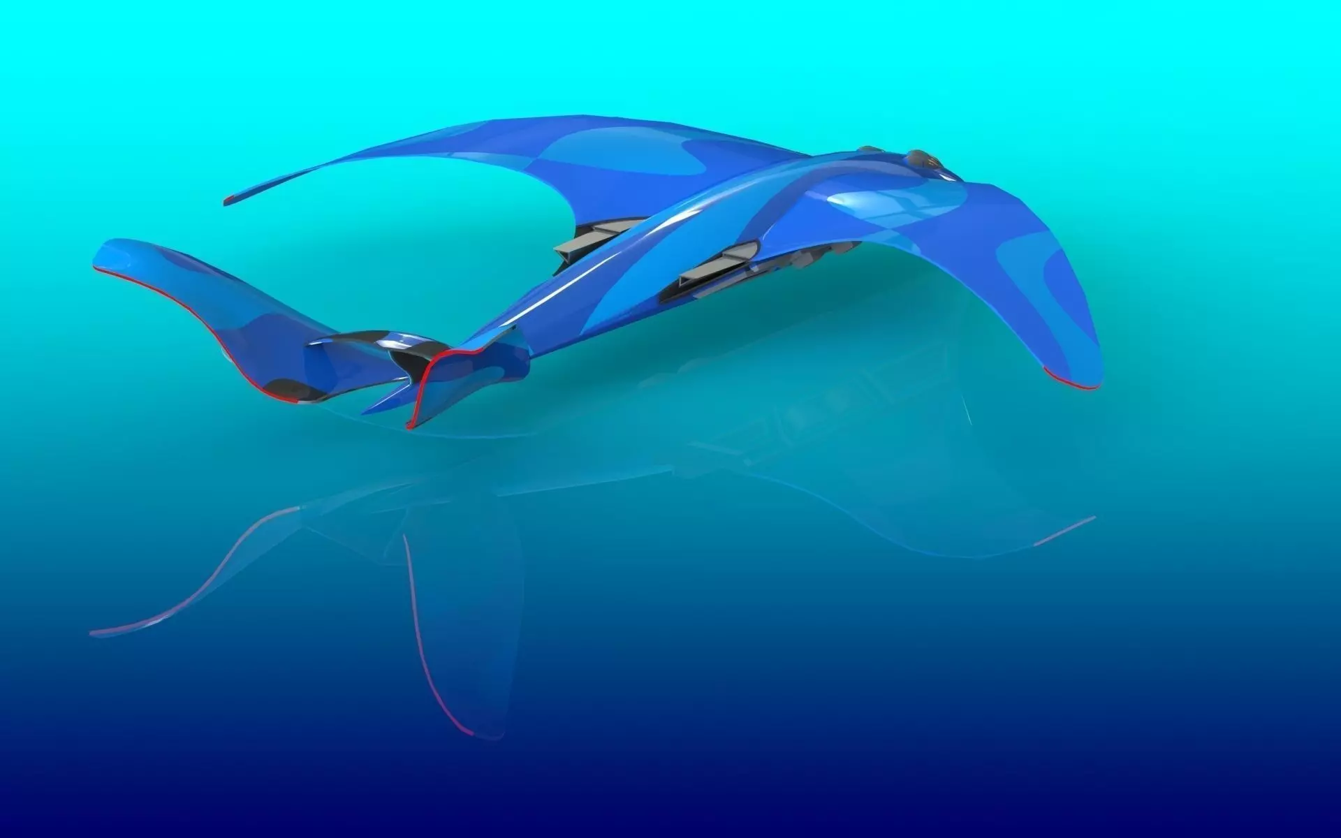 SeaBird futuristic sea creature 3D model