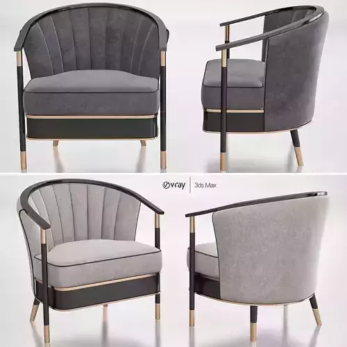 Caracole Upholstery off The Cuff 3d model Low-poly 3D model