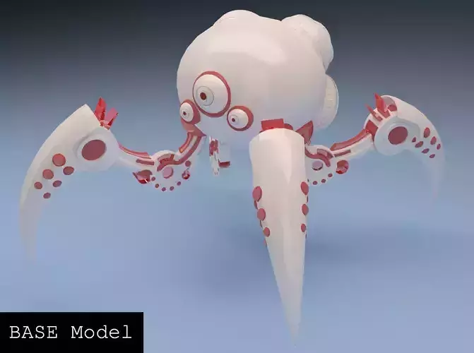 Alien scout  BASE -  arachnid robot 3D model
