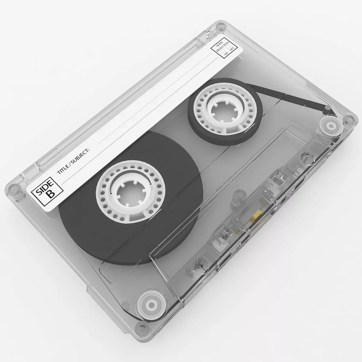 Compact Cassette Tape 3D model_0