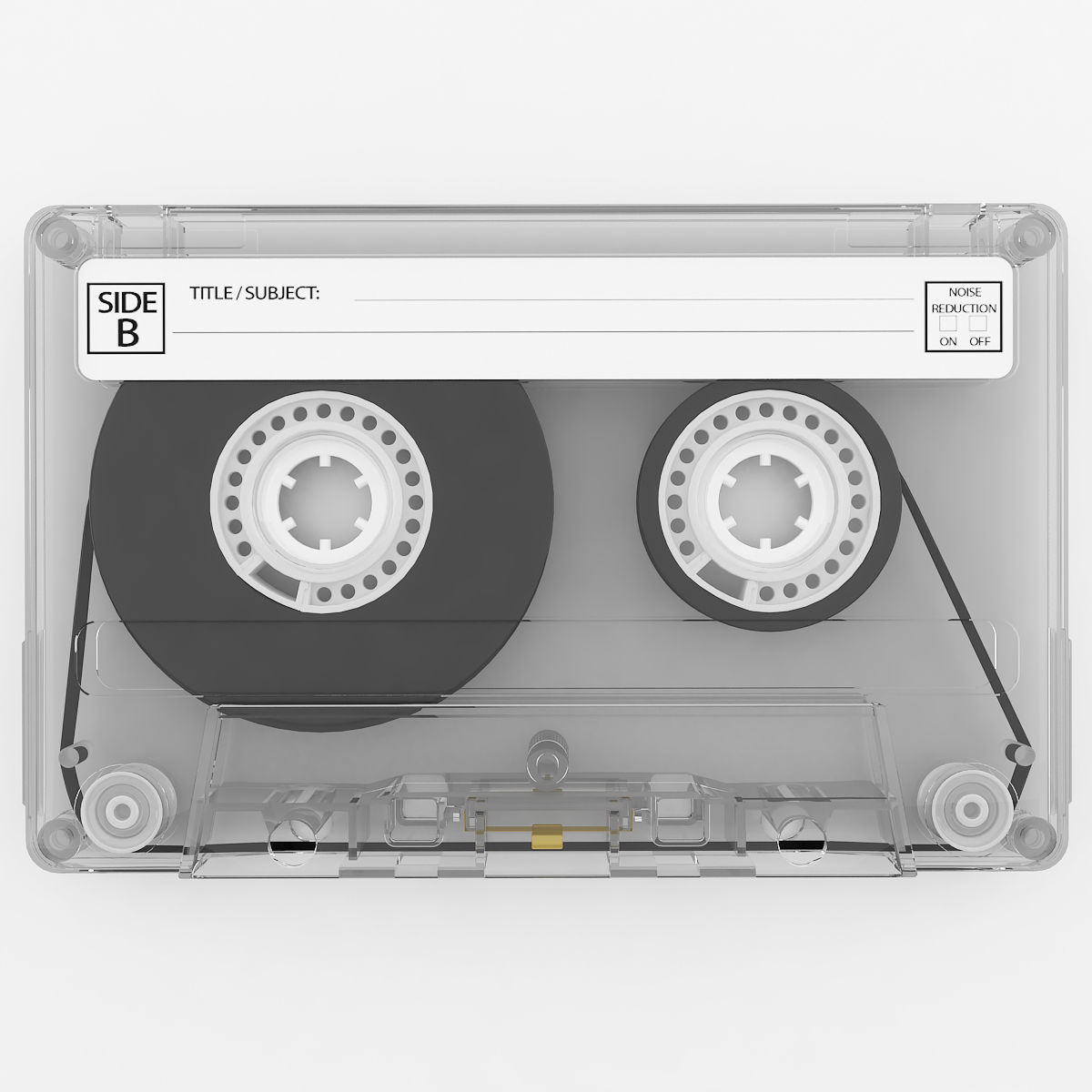 Compact Cassette Tape 3D model_5