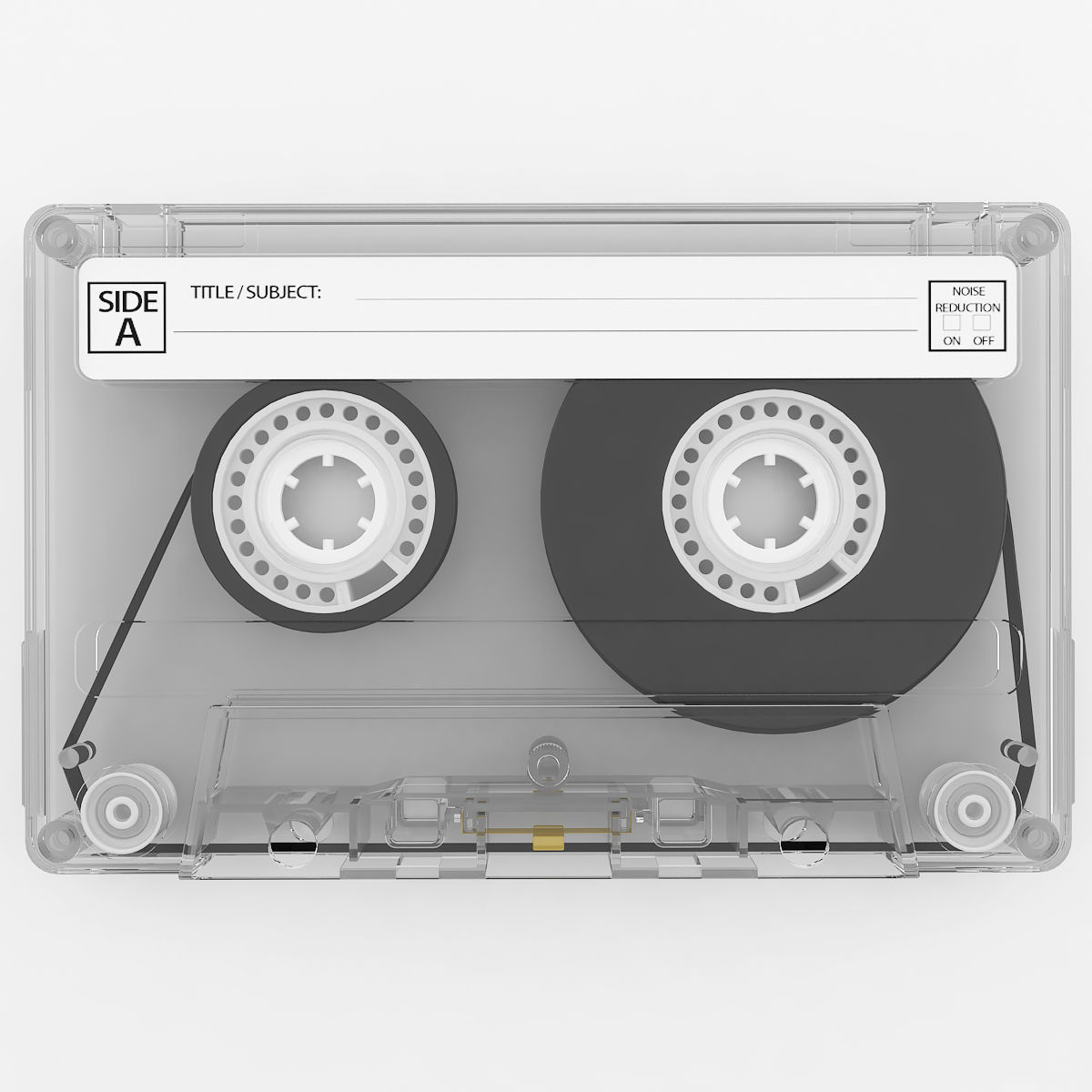 Compact Cassette Tape 3D model_4