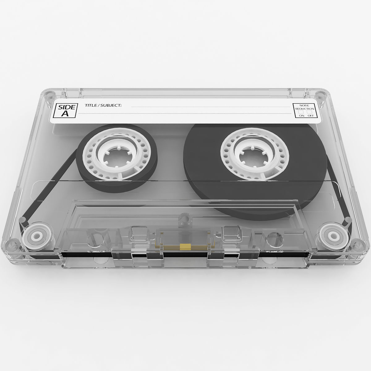 Compact Cassette Tape 3D model_3