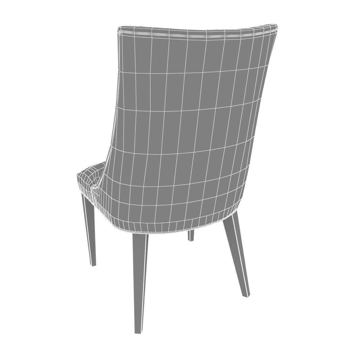 Restoration Hardware ELLA FABRIC CHAIR and CAYDEN  DINING TABLE 3D model_6