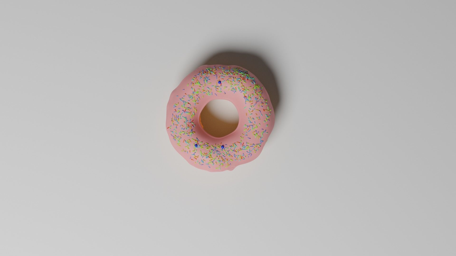 Donut with sprinkles 3D model_4