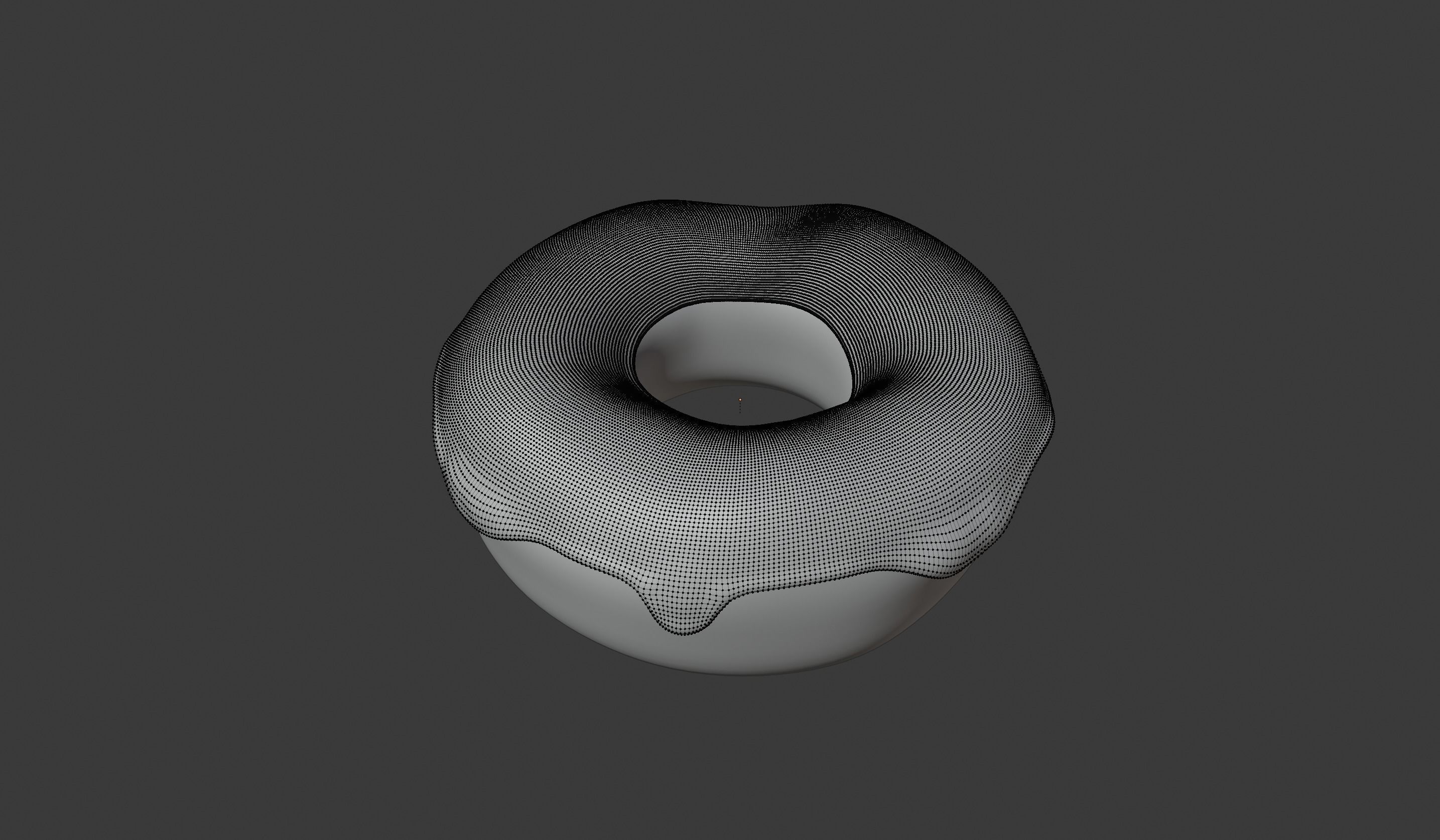 Donut with sprinkles 3D model_2