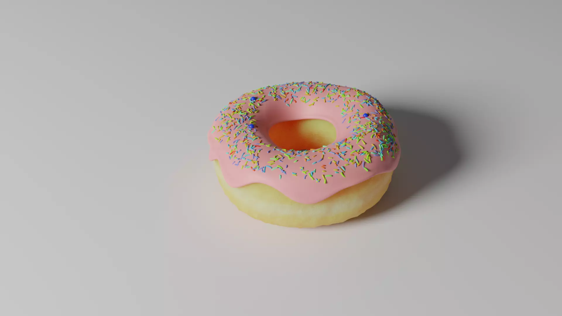 Donut with sprinkles 3D model_0