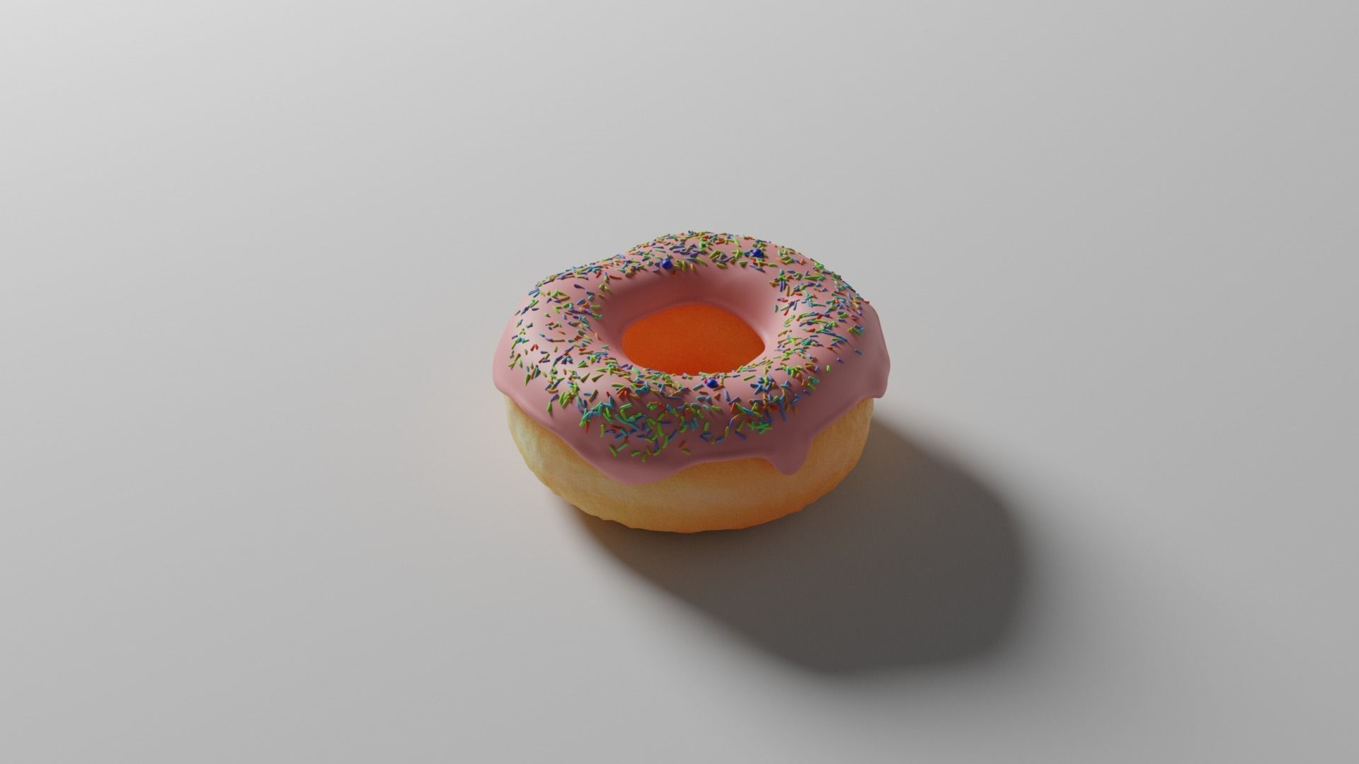 Donut with sprinkles 3D model_1