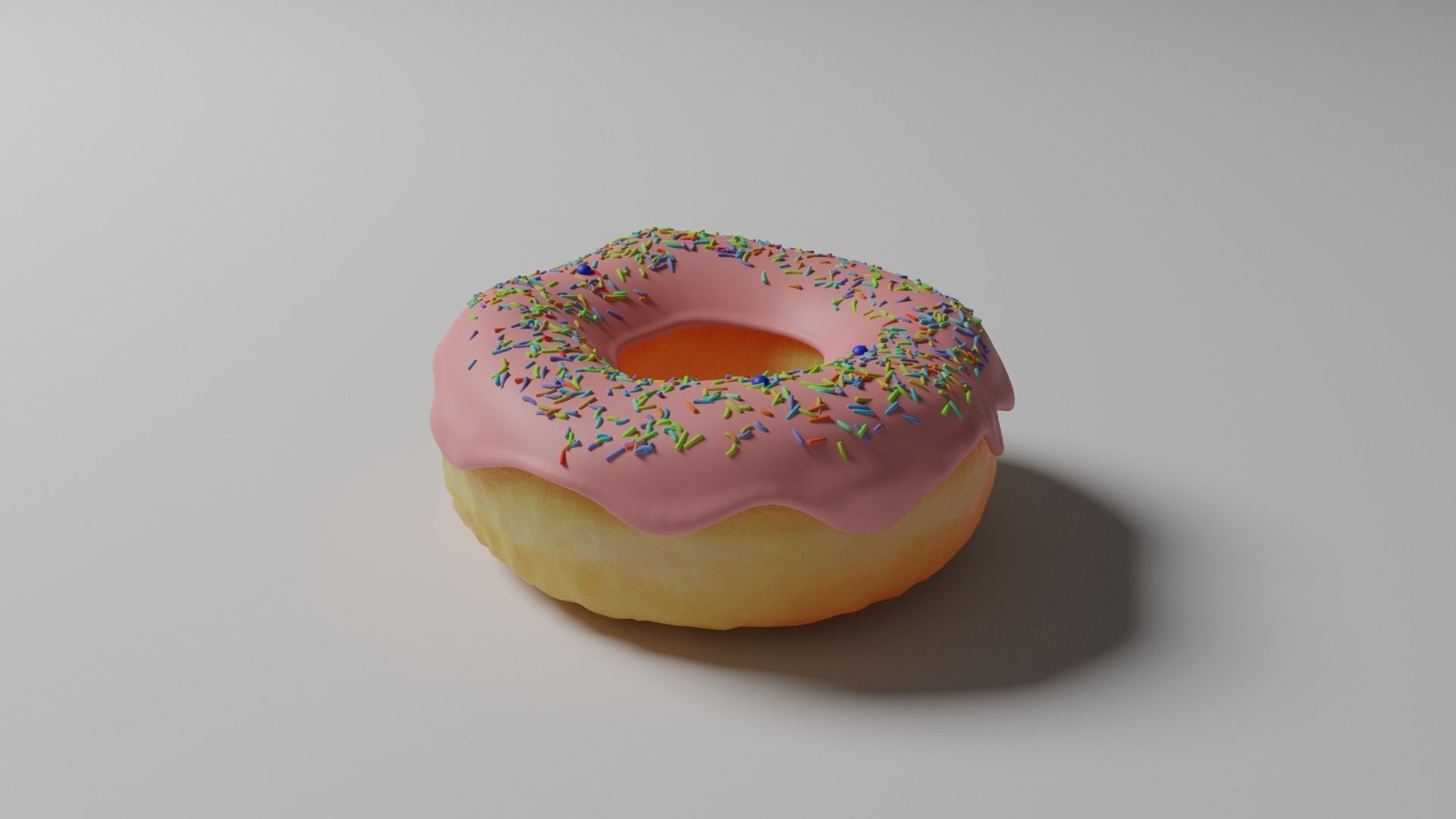 Donut with sprinkles 3D model_3