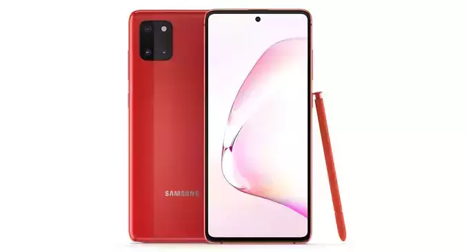 Samsung Galaxy Note 10 Lite Aura Red 3D model