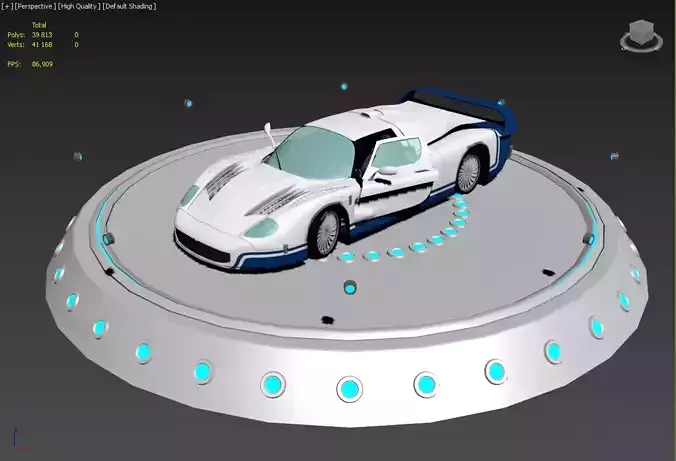 Maserati MC12 Low-poly 3D model
