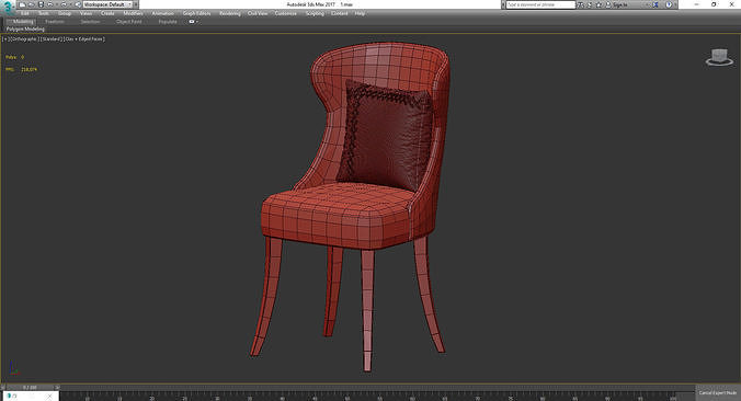 Gondole Chair 3d model Low-poly 3D model 4
