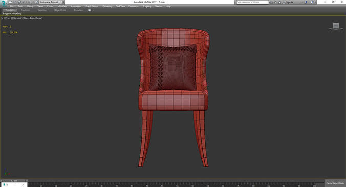 Gondole Chair 3d model Low-poly 3D model 3